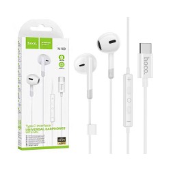 Hoco Wired Earphones M109 Sunny Digital Type C with Microphone 1.2m White Hoco Wired Earphones M109 Sunny Digital Type C with Microphone 1.2m White